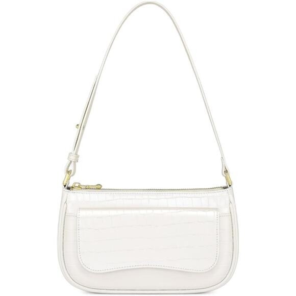 Shoulder Bag Trendy Vegan Leather White